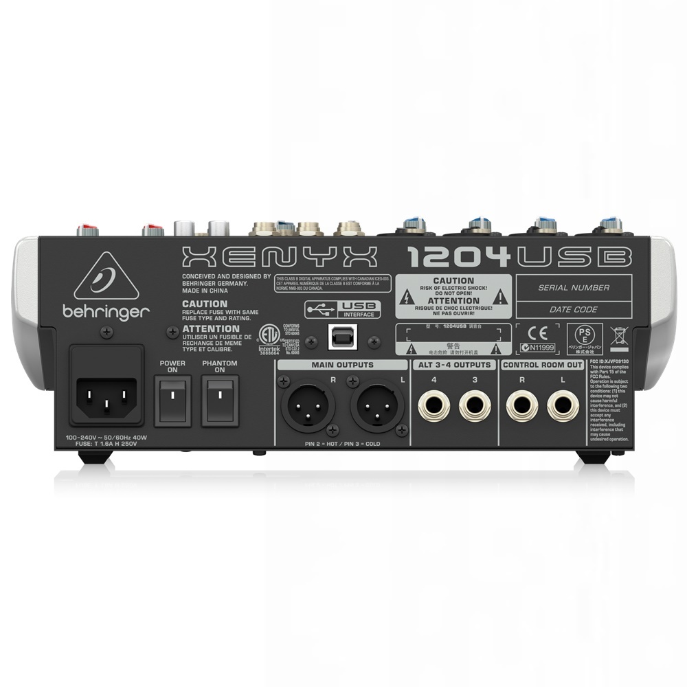 Behringer Xenyx 1204USB Mixer 8 Channel USB Mixer with 3band EQ