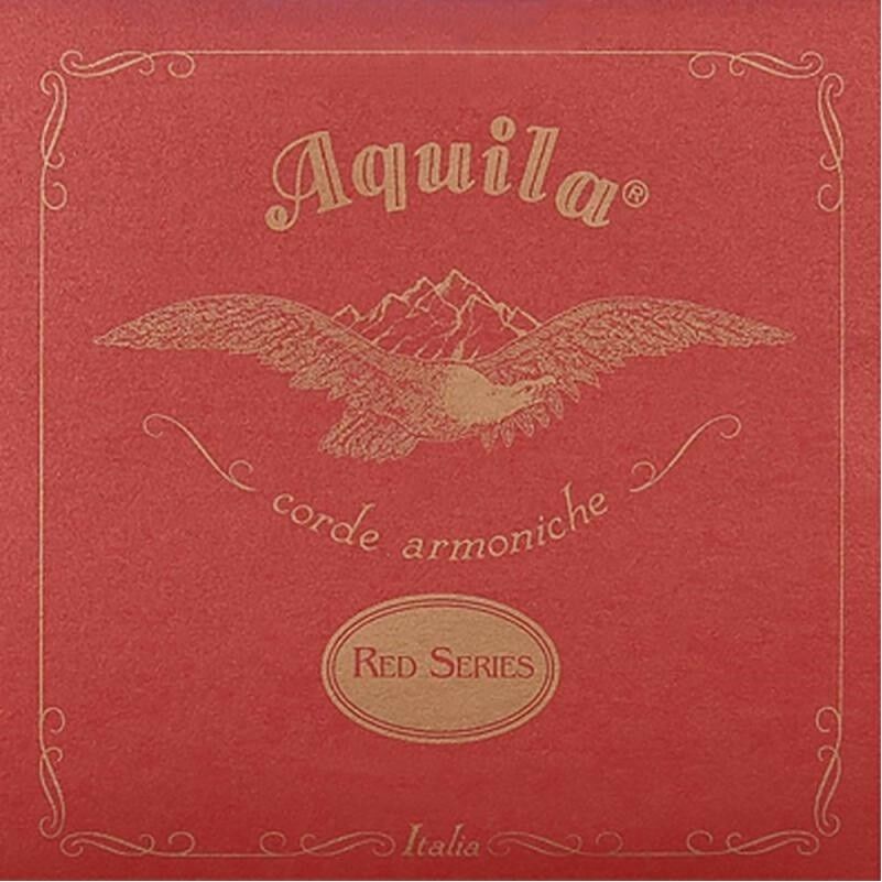 Key of C Aquila 86U Red Series Ukulele Concert Low-G Tuning Wound Red G GCEA