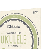 D'Addario EJ87S Titanium Ukulele Strings, Soprano - 4SETS