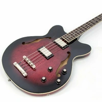 Hofner Verythin Bass - Long Scale Trans Dark Cherry All Maple with Hard Case