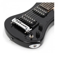 Hofner Shorty Deluxe Electric Guitar with Gig Bag - Black