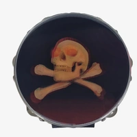 Maxtone Tambourine Skull & Cross Bones 10in 12Jingles