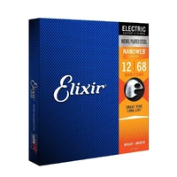 Elixir Nanoweb coated Baritone Electric Guitar Strings 12 - 68 , 12302