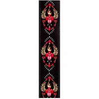 Planet Waves by D'Addario Lethal Threat Leather Guitar Strap - Rad Heart 