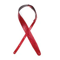 Planet Waves D'Addario 25REV00 Reversible Leather Guitar Strap Black & Red