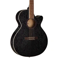 Cort SFX-AB Ash Burl Acoustic Electric Guitar Black - Cutway