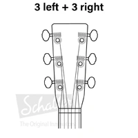 Schaller M6-90 Rear locking Machines 3/3 Gold