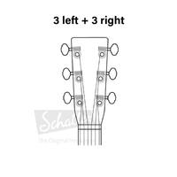 Schaller Rearlocking 3 + 3 M6-180 Machine heads - Gold Set of 6