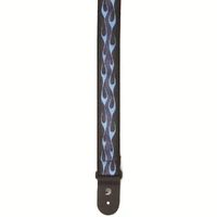 D'Addario Hot Rod Flame Guitar Strap, Blue