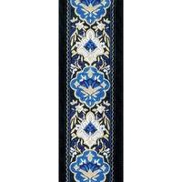 D'Addario Woven Guitar Strap, Blue Jaquard Design