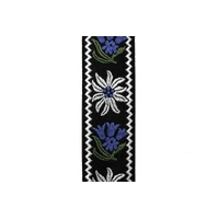 D'Addario Woven Guitar Strap, Peace Love, Black and Blue