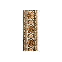 D'Addario Woven Guitar Strap, Peace Love, Orange Pattern