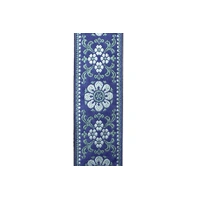 D'Addario Woven Guitar Strap, Peace Love, Blue and White