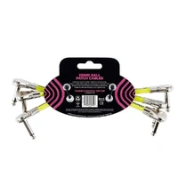 Ernie Ball Instrument Patch Cable, White, 6 inch angle / Angle 3 cables Pancake