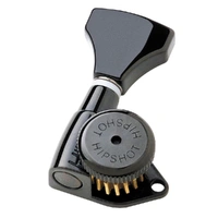 Hipshot Grip-Lock Open Guitar Tuning Machines 1 Tuner Black 20mm