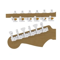 Hipshot Chrome Staggered OPEN GRIP-LOCK GUITAR Machine Heads 6 INLINE