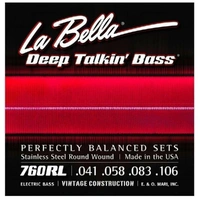  La Bella 760RL Deep Talkin Round Wound Bass Strings Light Gauge Bass Strings 