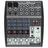 The Behringer Premium XENYX 802 8-Input 2-Bus Mixer With Mic Preamp British EQ
