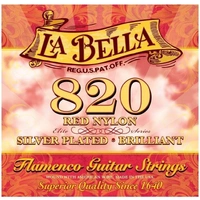 2 sets La Bella 820 Red Nylon / Silver Plated Brilliant Flamenco Guitar Strings 