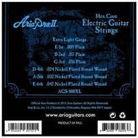 ARIA AGS-800XL – Electric Guitar Strings - Extra Light - 9 - 42
