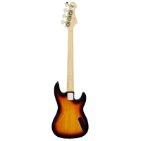 Aria STB-PJ Series Left Handed Electric Bass Guitar in 3-Tone Sunburst
