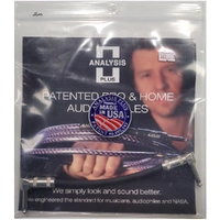 Analysis Plus Black Oval Patch Cable 0.2m  ( 8" ) USA Made