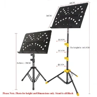 BBT Heavy Duty Folding Music Stand - height Adjustable  78  - 155 cm  with Bag