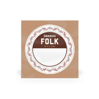 D'Addario BEB045W Folk Nylon Guitar Single String, Bronze Wound, Ball End, .045