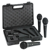 Behringer XM1800S Dynamic Vocal / Instrument Microphones 3-pack with Case