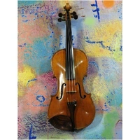  Fine Antique French Violin Labeled F. Breton Made in Mirecourt circa 1850