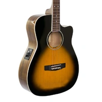 Cort  AF520CE VS Cutaway Acoustic / Electric Guitar Vintage Sunburst  C/w Pickup