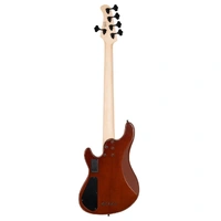 Cort GB-Fusion 5 String Electric Bass Guitar - Antique Brown Burst W/ Grey Bag 