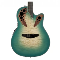 Ovation CE44X-9B Celebrity Elite Exotic Acoustic / Electric Guitar - Mint Green