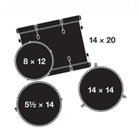 GRETSCH CATALINA CLUB 4-Piece Shell Drum KIT 20" Bass Yellow Satin Flame