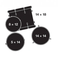 GRETSCH CATALINA CLUB 4-Piece Shell Fusion Drum KIT Orange Satin Flame