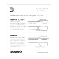 D'Addario Woodwinds Rico Reserve Classic Bb Clarinet Reeds, Strength 2, 10 Pack
