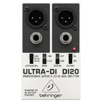 The Behringer Professional Active 2-Channel Ultra-DI DI20 DI Box/Splitter