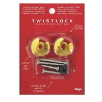 Diago Twistlock - Secure Strap Buttons Straplocks / Strap Locks Gold