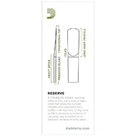 D'Addario Rico Reserve Tenor Saxophone Reeds, Strength 3.5, - 5 pack