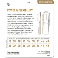 D'Addario Select Jazz Soprano Reed Sampler Pack, 2M/2H