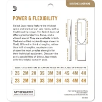 D'Addario Select Jazz Baritone Saxophone Reed Sampler Pack, 3S/3M