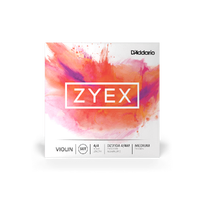 D'Addario Zyex Violin String Set with Aluminum D, 4/4 Scale, Medium Tension