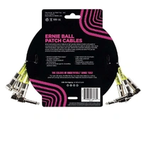 Ernie Ball Instrument Patch Cable, Black, 1ft angle / Angle 3 cables 12 inch