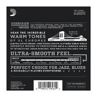D'Addario ECG24-3D Chromes Flat Wound Electric Guitar Strings, Jazz Light, 11-50, 3 Sets