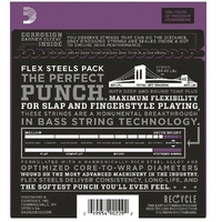 D'Addario EFX165 Flexsteels Long Scale Bass Guitar Strings (45-105) 