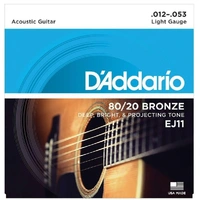 D'Addario EJ11 4 SETS  80/20 Bronze Light Acoustic Guitar Strings