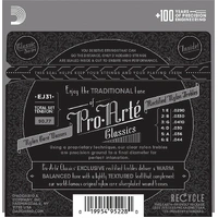 D'Addario EJ31 Classics Rectified Classical Guitar Strings, Hard Tension