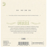 D'Addario EJ88S Nyltech Ukulele Strings, Soprano string set