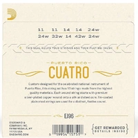 D'Addario EJ96 Cuatro-Puerto Rico Strings Silverwound 10-String Set