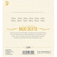 D'Addario EJS86 Bajo Sexto Stainless Steel Strings